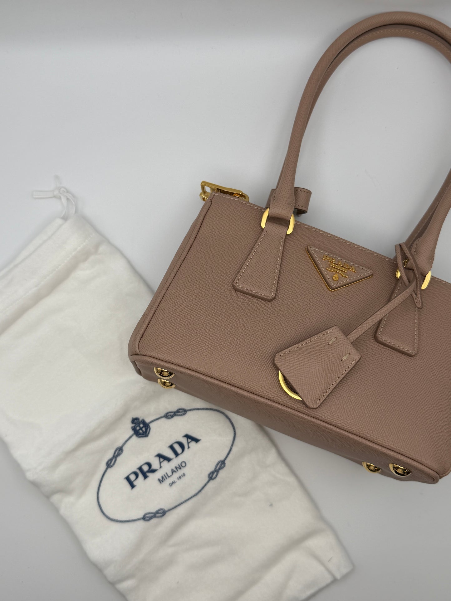 Prada Galleria Mini Saffiano Lux Cipria