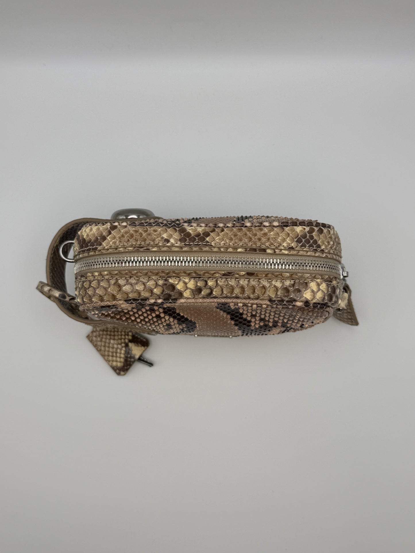 Prada Python Camera Bag in pelle di pitone naturale