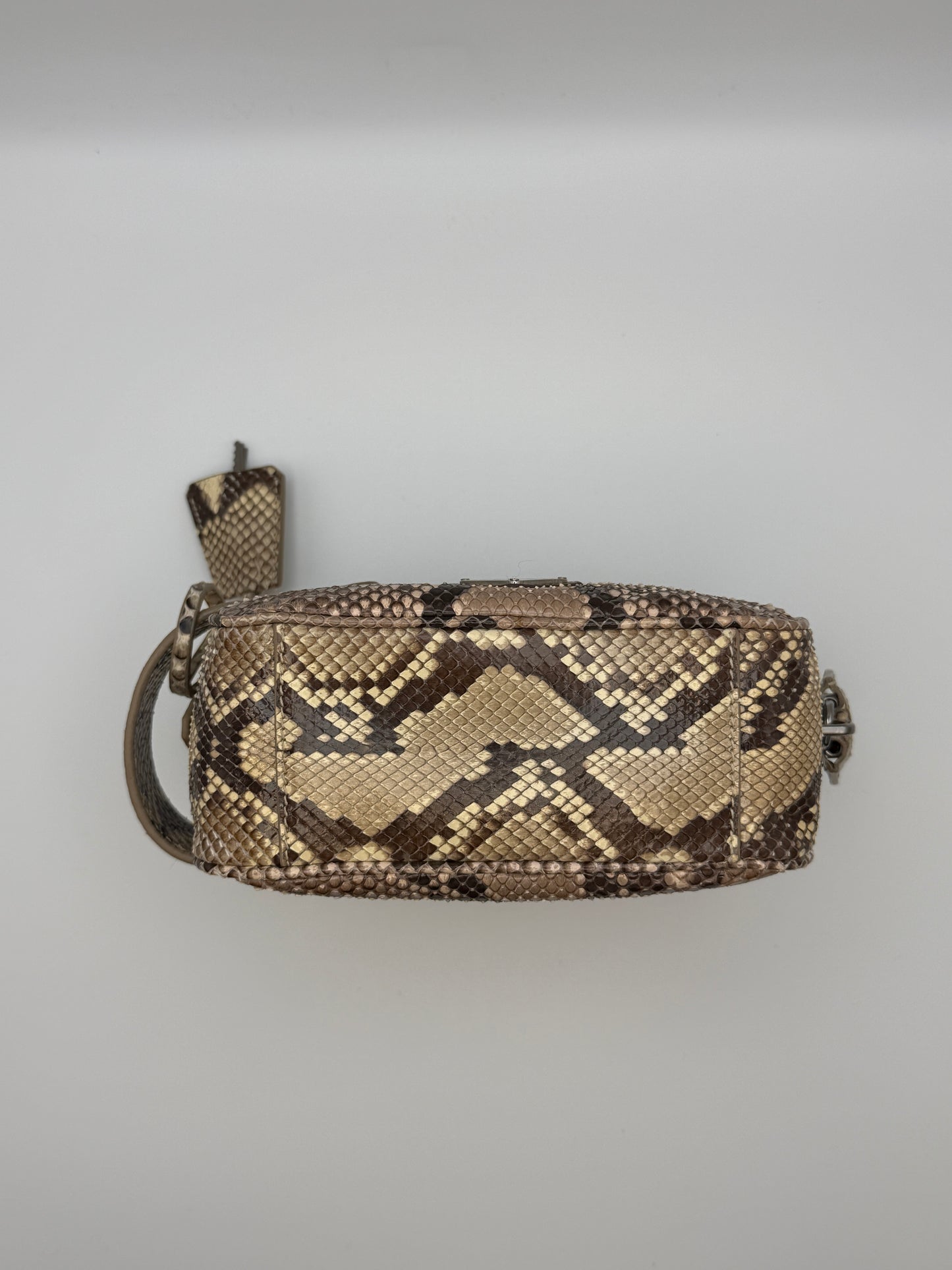 Prada Python Camera Bag in pelle di pitone naturale