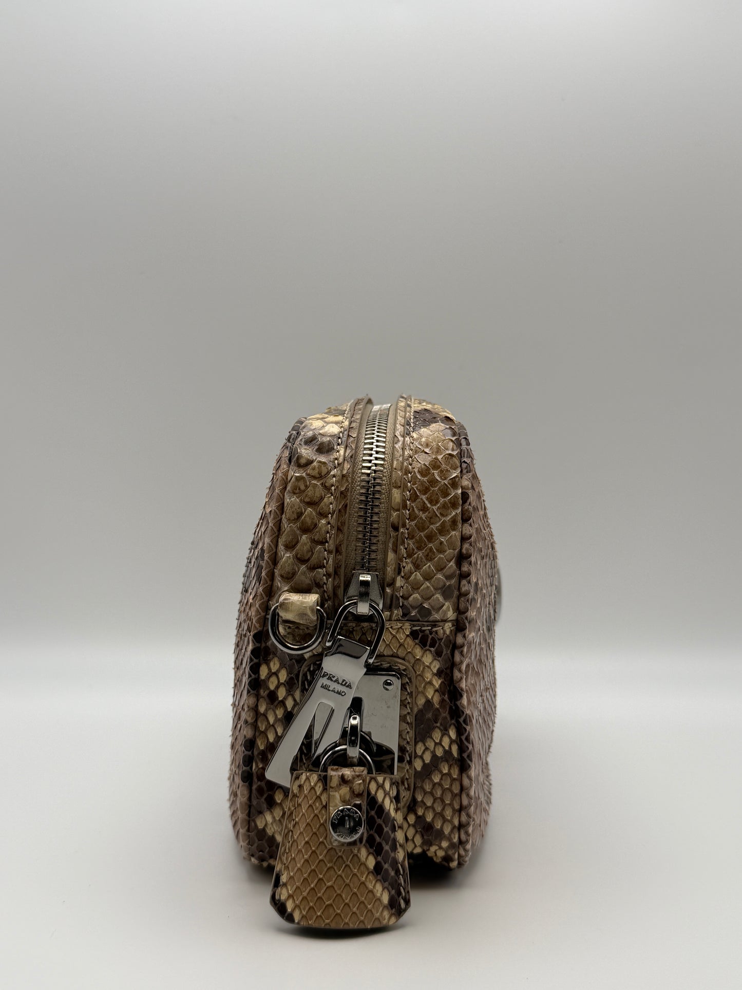 Prada Python Camera Bag in pelle di pitone naturale