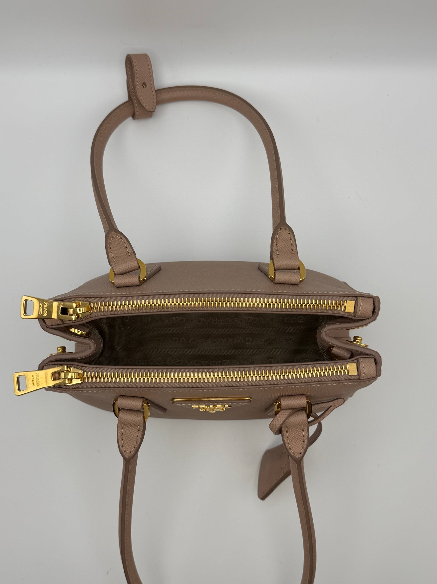 Prada Galleria Mini Saffiano Lux Cipria
